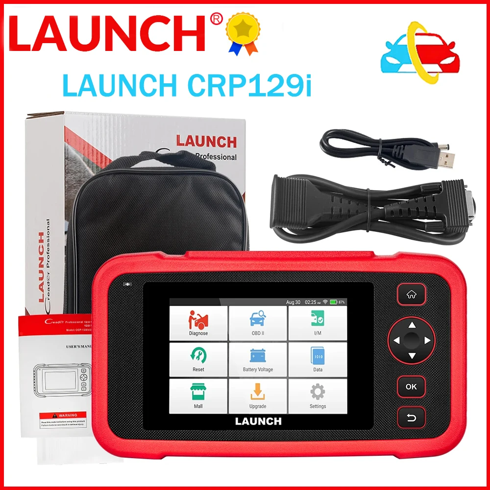 

New Arrival LAUNCH X431 CRP129i V2.0 OBD2 Scanner Car Diagnostic Tools ABS SRS Engine AT 4 System Scanner + 12 Reset Free Update