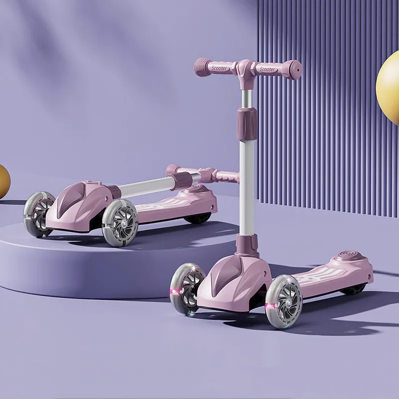 

Fashion children's scooter 2-6-8 years old can sit 2-in-1 baby 3-in-1 children one-legged sliding car