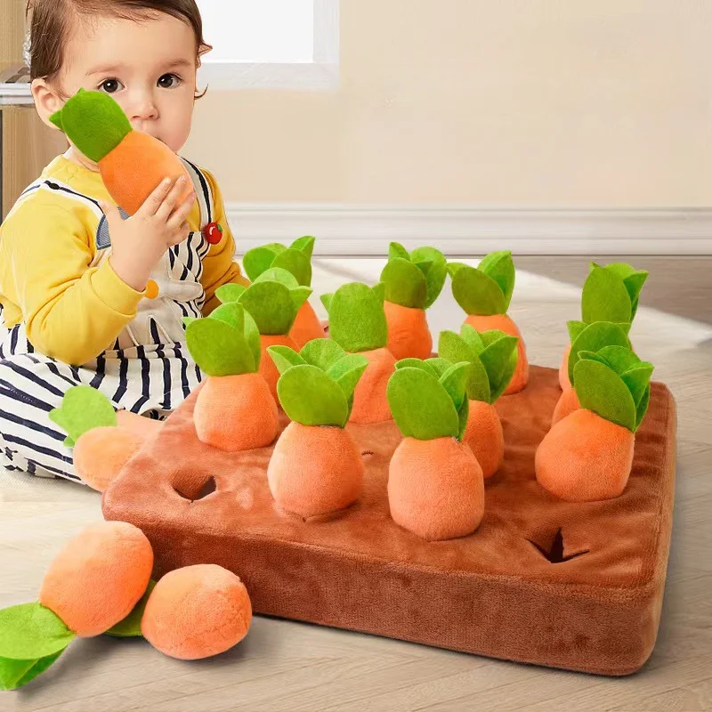 3D Carrot Pulling Interactive Toy para Crianças, Baby Grasping Toy, Puzzle, Pensando, Jogo de treinamento, Pai e Filho, Presente Novidade