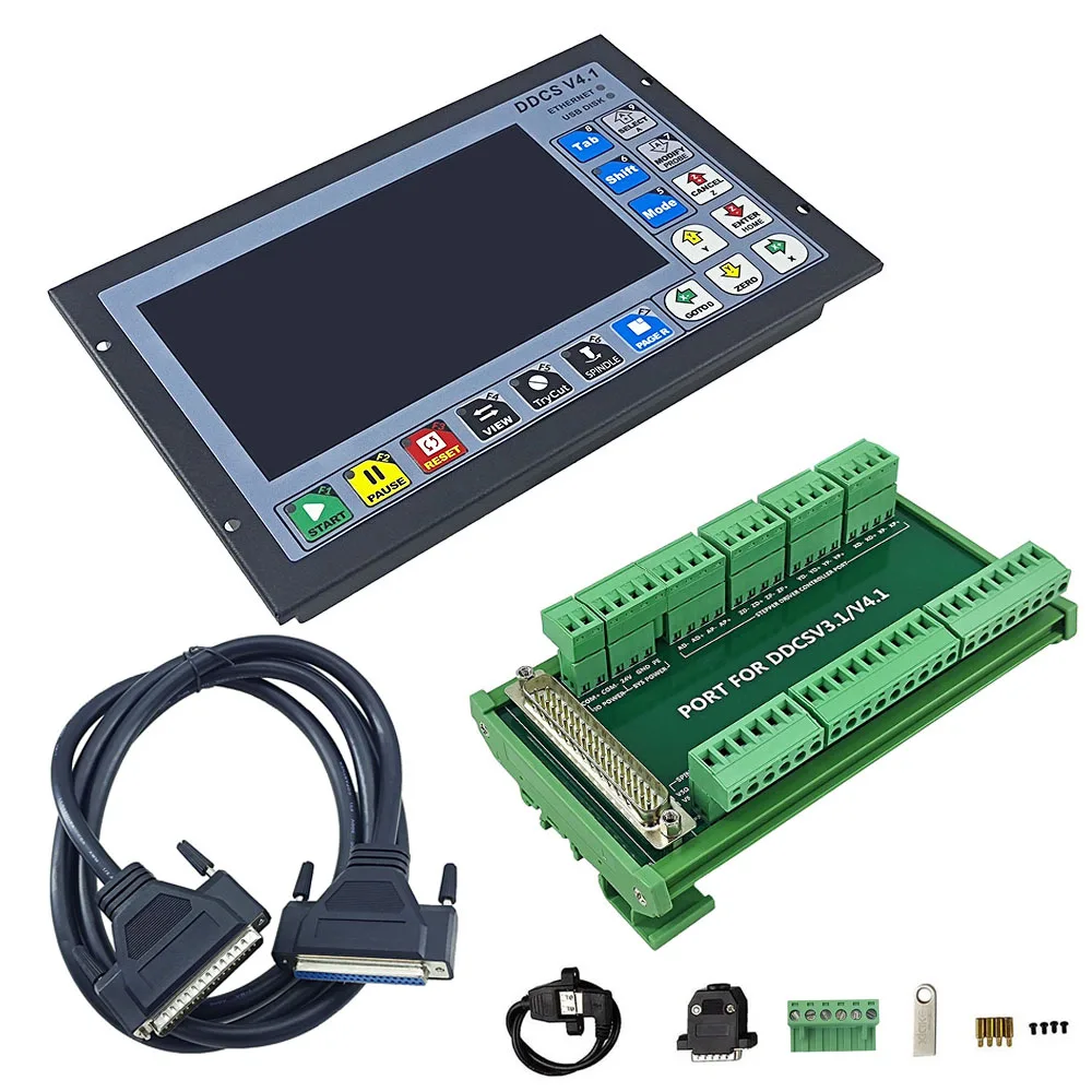 DDCS V4.1 Standalone Motion Controller Offline Controller Support 3/4 Axis USB CNC Interface laser engraving controller Replace Mach3