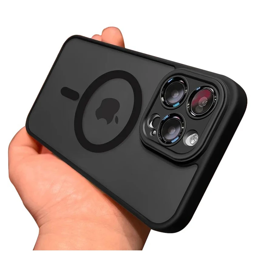 Magnetic Luxury Wireless Charging Matte Translucent Armor Shockproof Phone Case