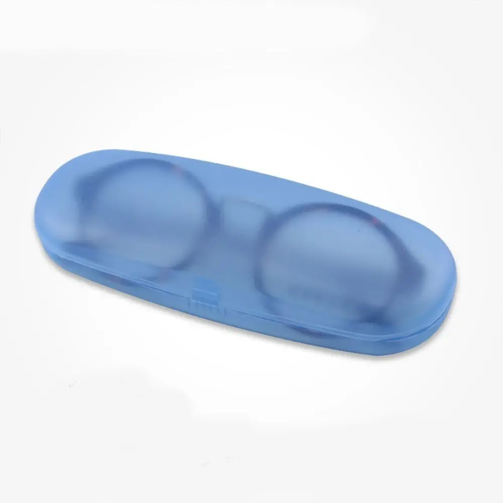 ​Clear Plastic Eyeglass Case with Magnetic Closure Protective Storage Box for Men Women Travel Home Organization
