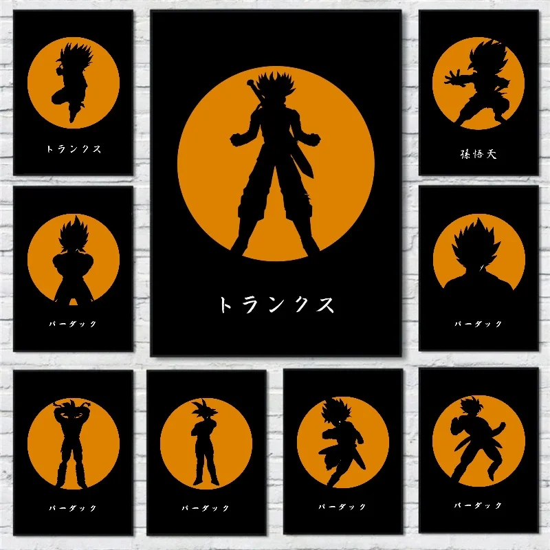 

Bandai Canvas Painting Classic Japanese Anime Dragon Ball DIY Vintage Room Cafe Decor Aesthetic Art Wall Painting Home Decor