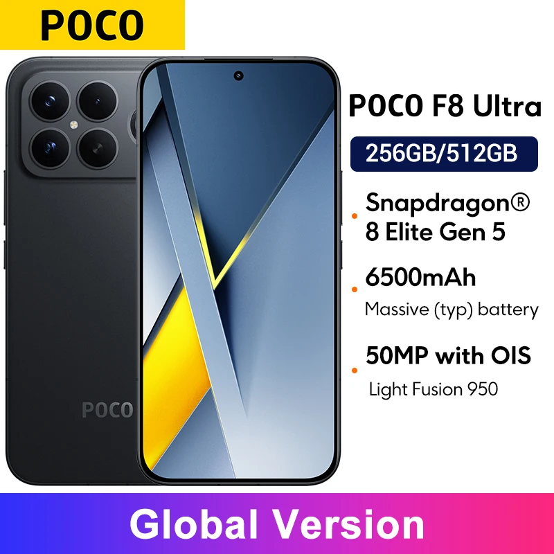 POCO F8 Ultra Global Version Snapdragon 8 Elite Gen 5 NFC 50MP