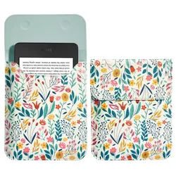 Compact 6 - Inch Tablet Protective Sleeve with Pocket (Flowers)