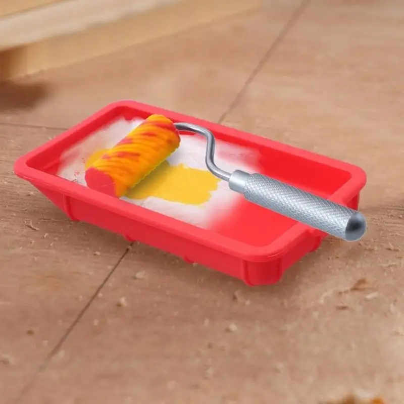Uprgades Paint Application set Silicone Roller Brush Tray Efficient Painting set Q0KF