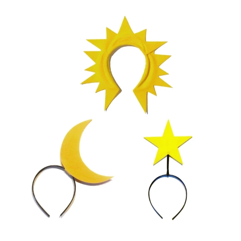 Star Hairbands Photo Booth Props Eye catching Sun Headbands Party Headpiece Fun Headbands For Music Festivals hair accessories hair bands hair band cosplay accessories cosplay headpiece
