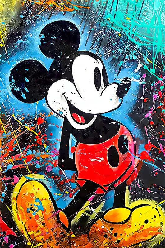 ディズニーミッキーマウス,落書き,芸術的な絵画,ドナルドダック,楽しい