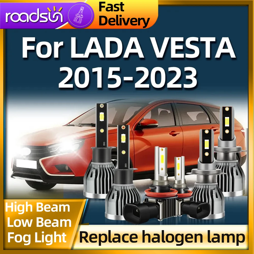 

Roadsun H7 LED H1 Car Headlight Auto H16 H11 Fog Lamp Super Bright Light For LADA VESTA 2015 2016 2017 2018 2019 2020 2021-2023