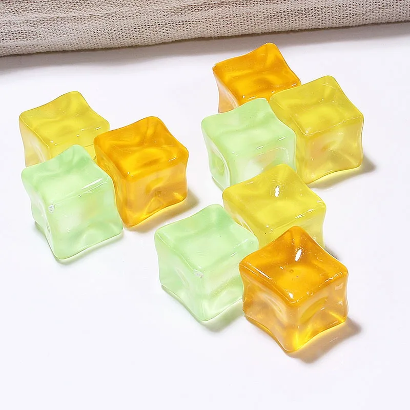Square Reusable 3D Noctilucent Multicolor Ice Cubes For Decoration Ice Cubes DIY Mobile Phone Pendant Refrigerator Accessories