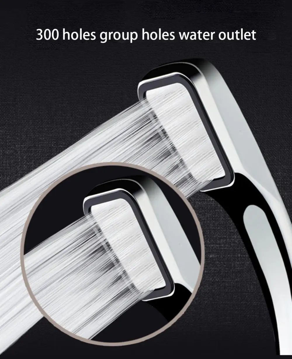 Description Picture 3 of itemUpgraded High Pressure 300 Holes Rainfall Shower Head Water Saving Sprayer Nozzle Bathroom Accessories