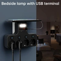 4000W Eu Plug Power Strip Multifunction Socket Smart Night Light Independent Switch European Standard Outlet with USB C Ports - Image 5
