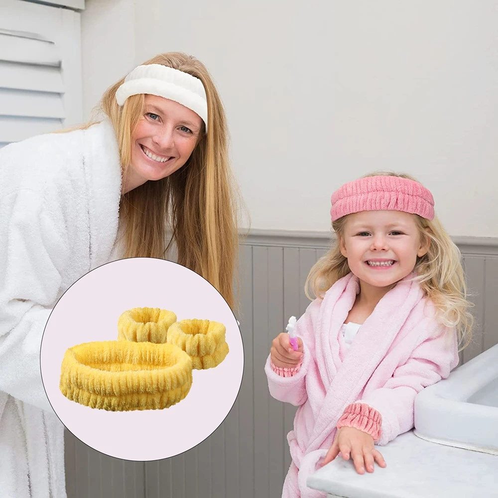 Reusable Spa Wrist Washband Soft Microfiber Towel Wristbands For Washing Face Women Girls Yoga Running Sport Wrist Sweatband