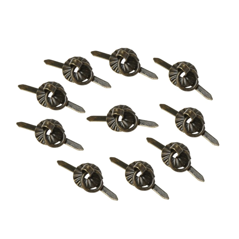28GF 10pcs Green Bronze Color Ring Pin Handle Drawer Cabinet Desk Pull Knob Furniture