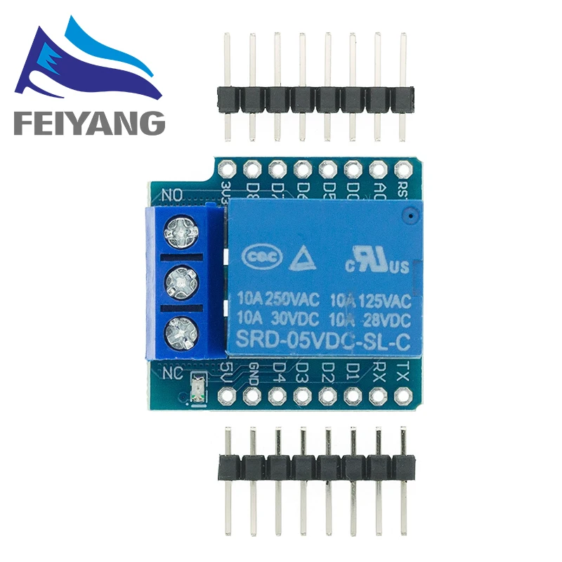 SAMIROB Wemos D1 Mini Relay Shield Wemos D1 Mini-Relaismodul ESP8266 Entwicklungsboard 1 Kanal