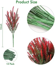 Elegant Purple Lavender Bouquet - Lifelike Decorative Floral Arrangement (XYC - red)