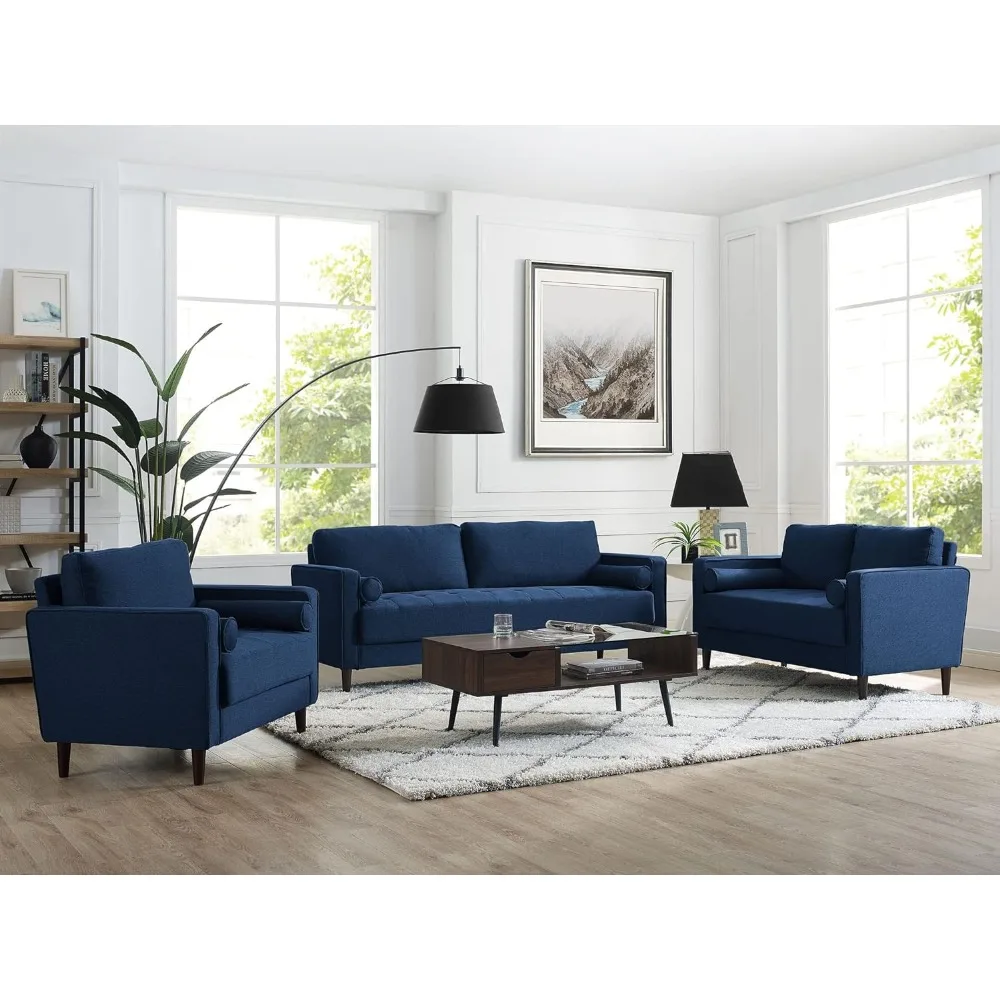 

Living Room Sofa Lexington Sofa, 75.6" W x 31.1" D x 33.5" H, Navy Blue, Living Room Home