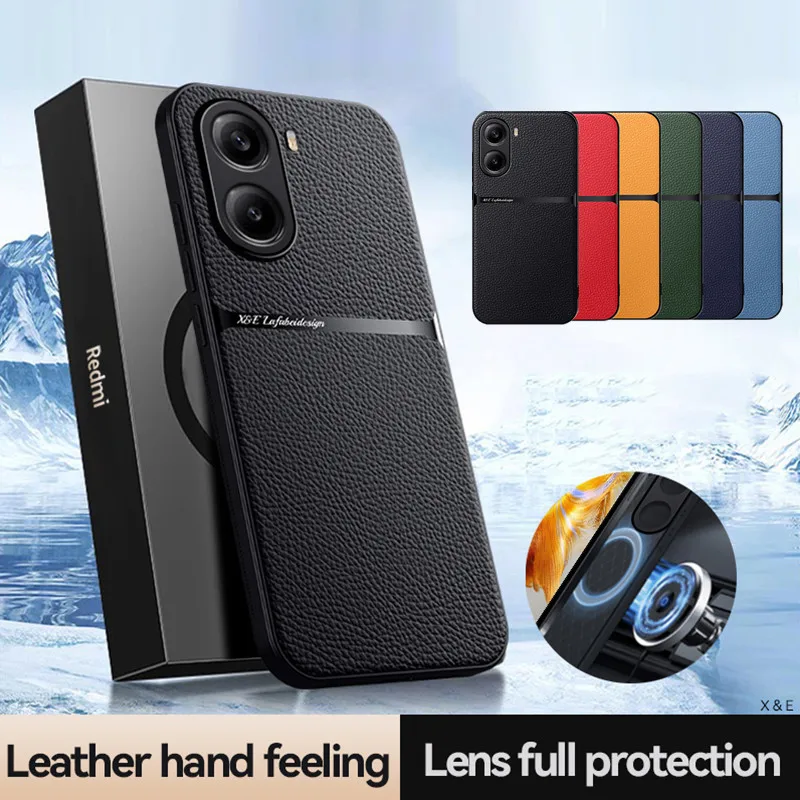PU Leather Magnetic Protective Phone Case - Durable Back Cover Shell
