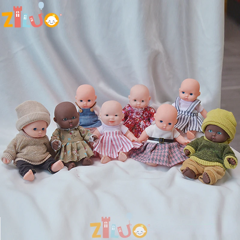 12cm Reborn Dolls Mini Palm Dolls Simulation Baby Dress Up Doll Reborn Doll Girls Boys Toys for Kids 1/12