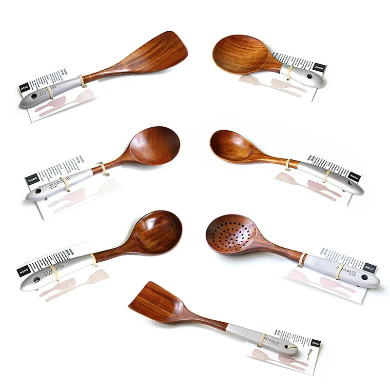 Solid Wood Cooking Tool Teak Spatula Rice Scoop Kitchen Supplies
