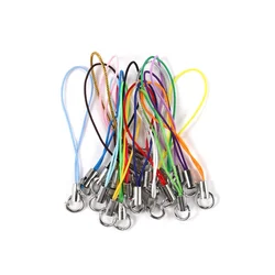 Assorted Pack of Polyester Cord with Jump Ring Lanyard Rope for DIY Crafts and Handmade Jewelry (Rondom Mix)