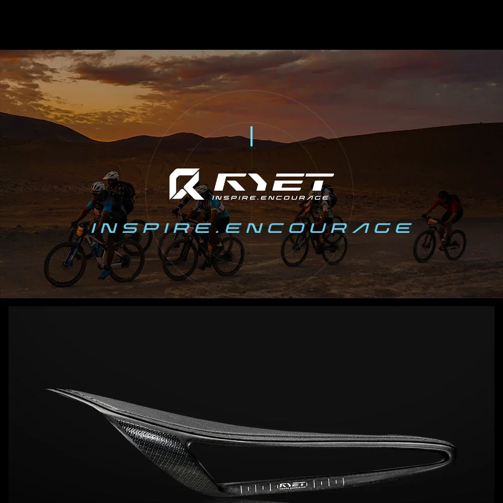 RYET Full CARBON Ultralight 85g Fahrradsitzsattel für MTB/Gravel/Rennrad 7x9 Dual-Track Hohldesign 249x144mm Rennteile – Detail 15