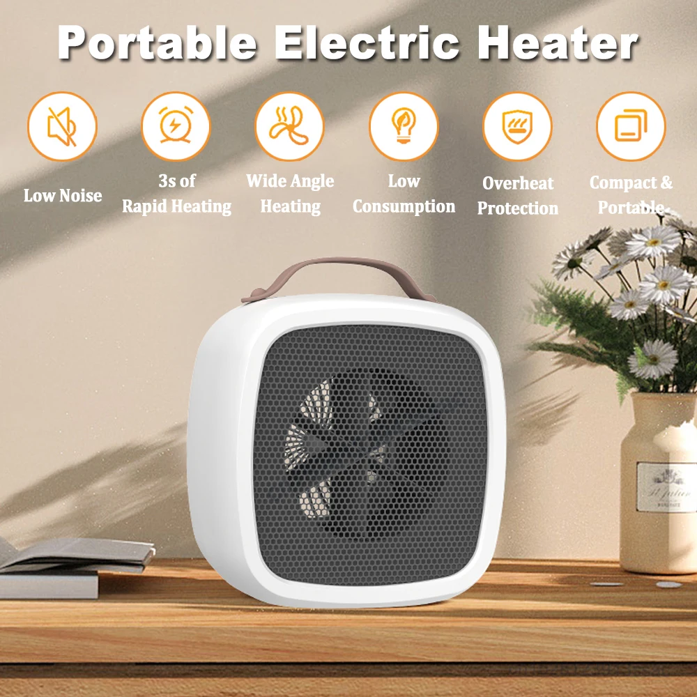 Heater Small Space Portable Heater Fast Heating Lightweight Desktop Warm Air Heater Indoor Office Household Electric Heater 2
