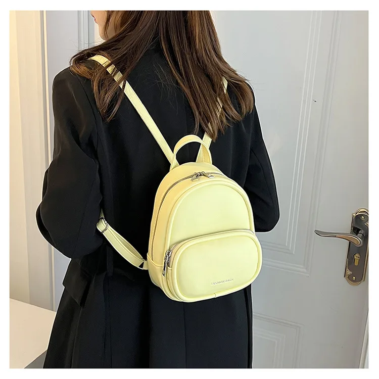 

Women's Bag Backpack 2023 New Small Square Bag Shoulder Bag Candy Color Bag Fashion Travel Small Backpack Cute Backpack