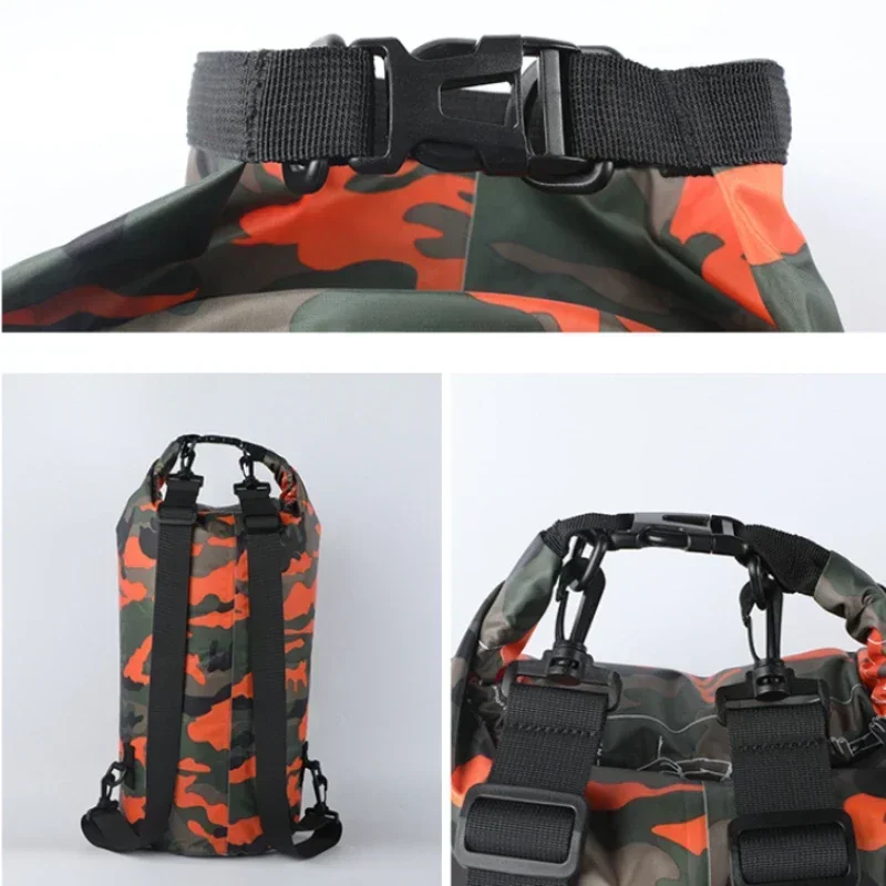 30L Outdoor Camouflage Waterproof Dry Bags Portable Rafting Diving Dry Bag Sack PVC Swimming Bags for River Trekking