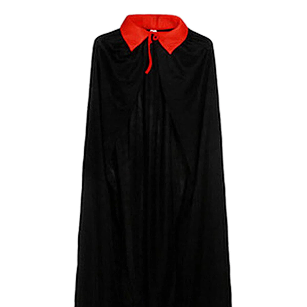 Halloween Cosplay Costume with Long Hooded Red Black Robe Witch Grim Reaper Medieval Cape for Kids Adult Party