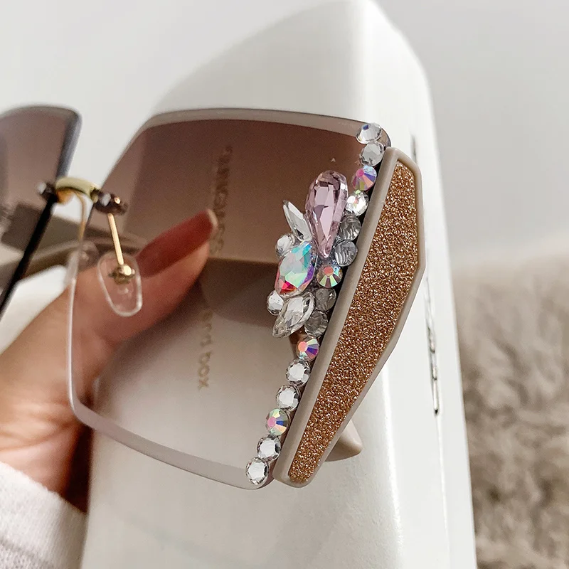 y2k Diamond Effect Lady Heart Lenzen Zonnebril Voor Vrouwen Rijden Bril Vrouwelijke Zonnebril Zwarte Brillen_voghion.com