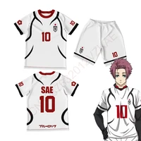Blue Lock Japan U20 White Men T-shirt Shorts Set Cartoon Anime Cosplay Male Tee Shirt Suit Custom Summer Women Jerseys Sets 1