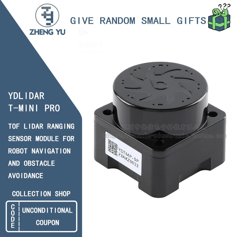 

YDLIDAR T-MINI PRO TOF LIDAR RANGING SENSOR MODULE FOR ROBOT NAVIGATION AND OBSTACLE AVOIDANCE