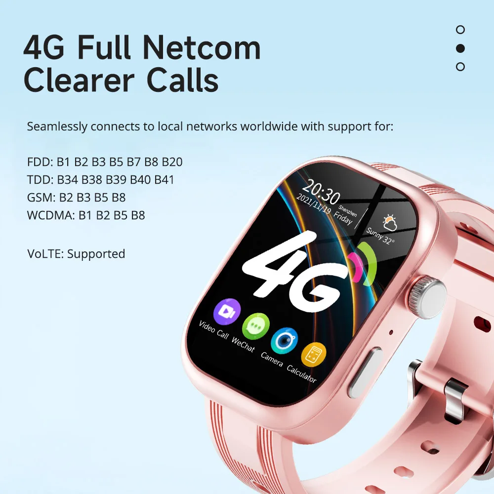 4G SIM 카드 키즈 스마트워치 1050mAh 배터리 GPS 학생용 스마트워치폰 1GB+16GB WiFi 화상 통화 시계 어린이용 2026년 신제품