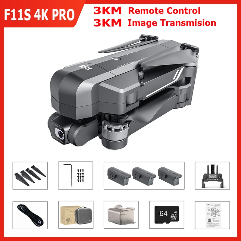 Квадрокоптер SJRC F11S 4K PRO с камерой и GPS |