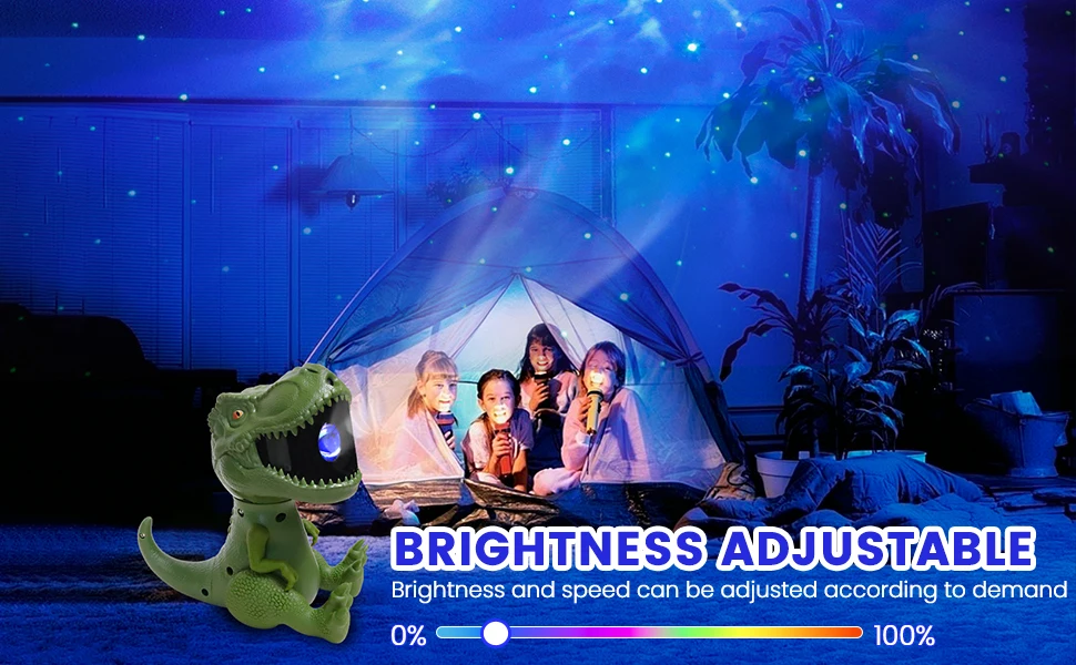Cross-border Dinosaur Starry Sky Projector Lamp Bedroom Room Laser Full Sky Star Atmosphere Lamp Creative Children's Toy Gift