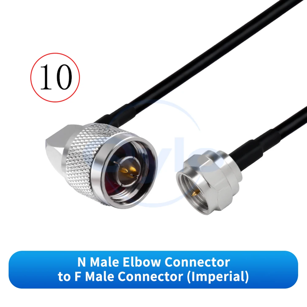 (1 Stück) N auf F Stecker/Buchse Adapterkabel N-zu-F Verlängerungskabel Mehradriges HF-Koaxialkabel RG58 0-6GHz – Detail 12