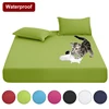 Waterproof Mattress Cover Fitted Bed Sheet With Elastic Band Anti-slip Adjustable Mattress Protector Double Fitted Sheet For Bed 1
