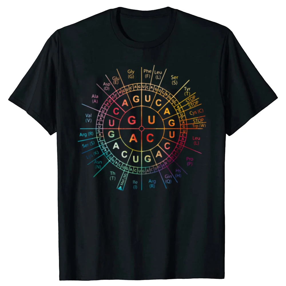 Lustige fantastische Biologie genetischen Code Sonne Wissenschaft Humor Grafik T-Shirts Männer lässig T-Shirt Baumwolle lose übergroße T-Shirt