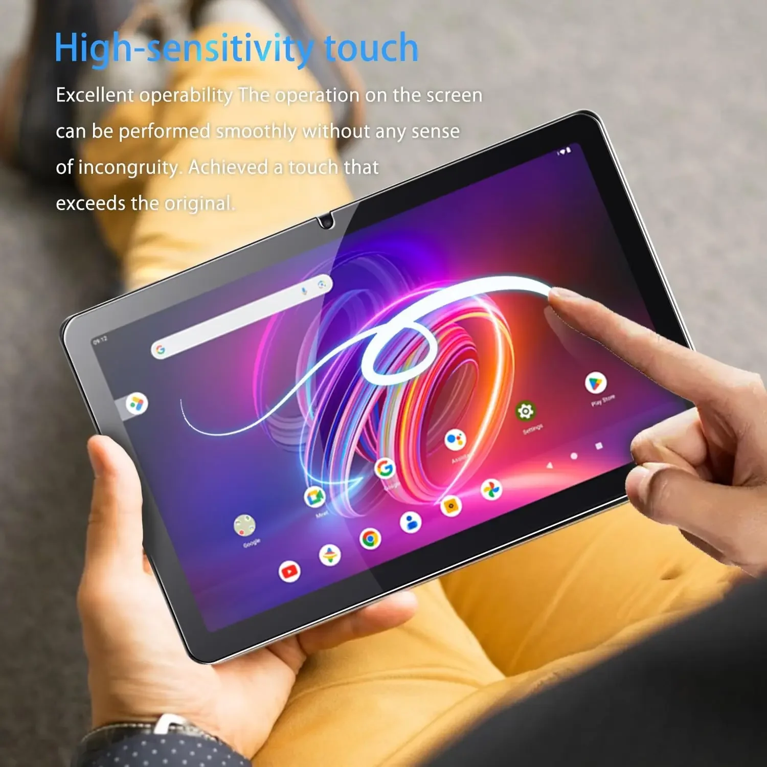 2 Pack Tempered Glass Protector for Acer Iconia Tab P10 10.4 Inch 2023 Tablet Screen Protectors Anti-Scratch HD Clear Film 5