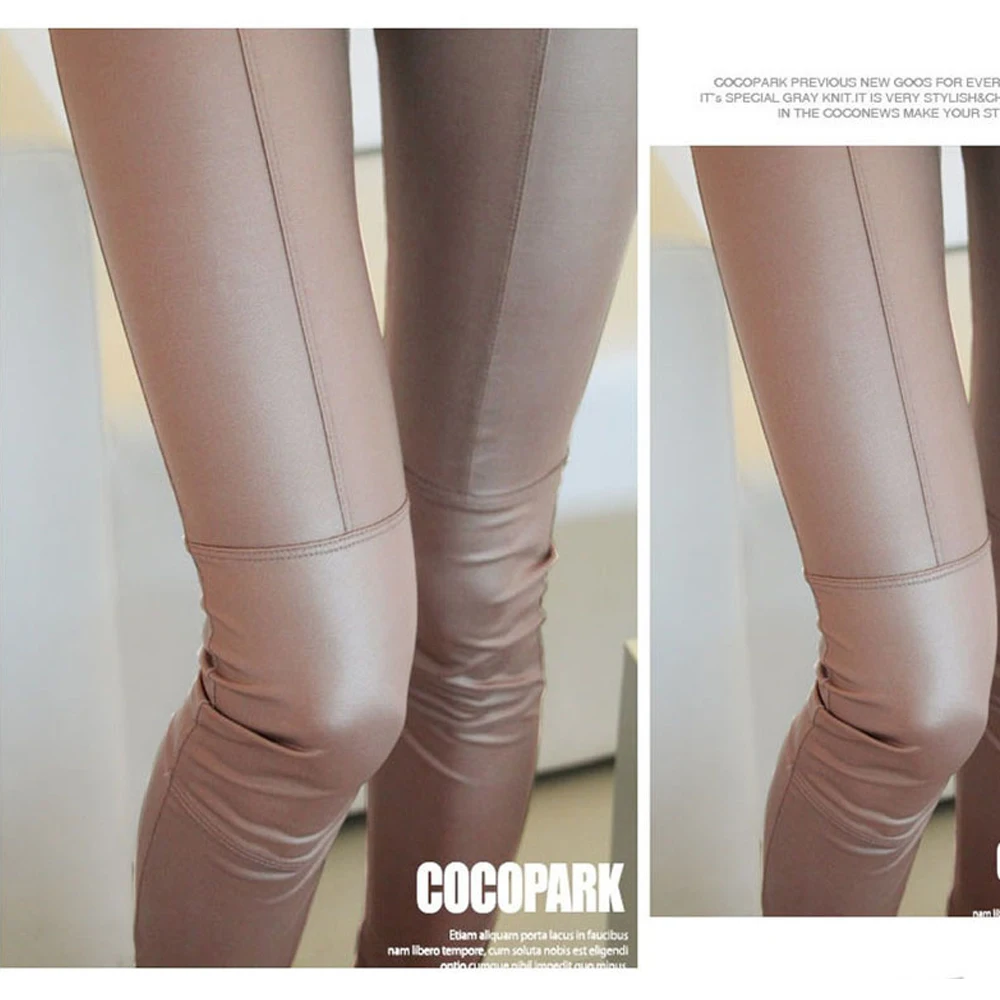 New pu Leather Pants Leggings High Waist Women Sexy Elastic Skinny Push Up Leggings Stretch Jeggings Women Legins