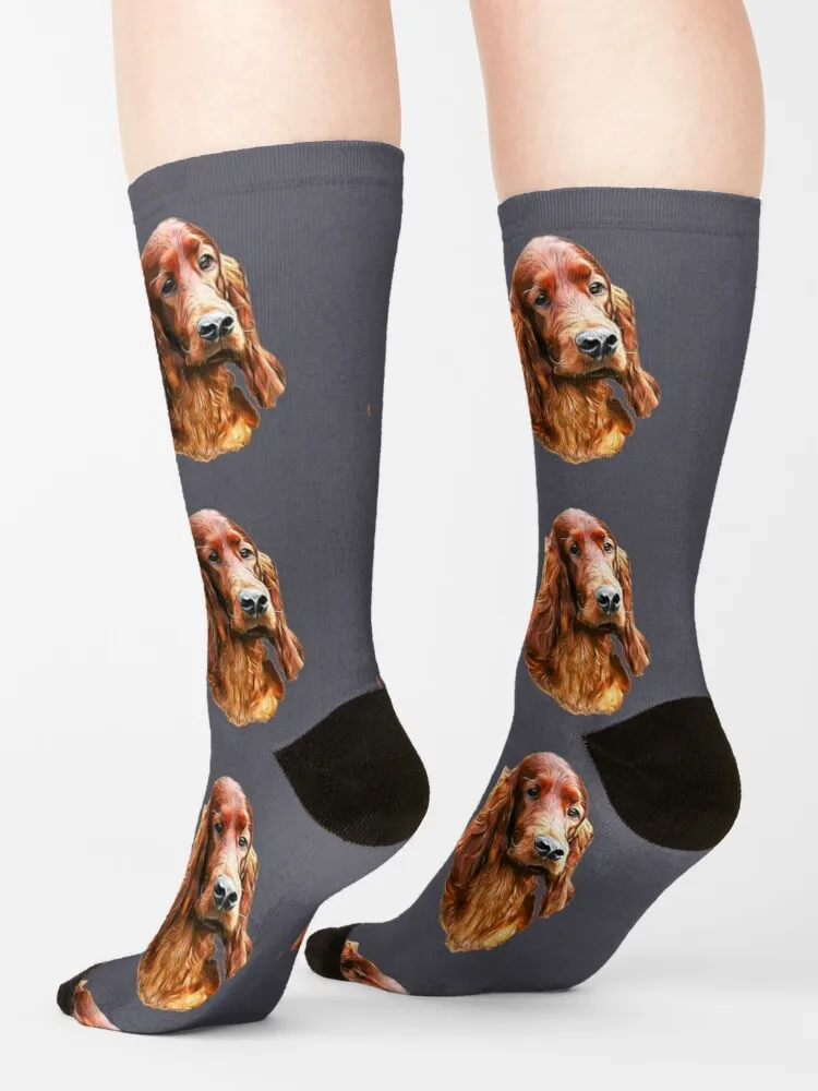 Irish Setter - Glamorous Dog!Socks Anti-Slip Socks Happy Socks Men