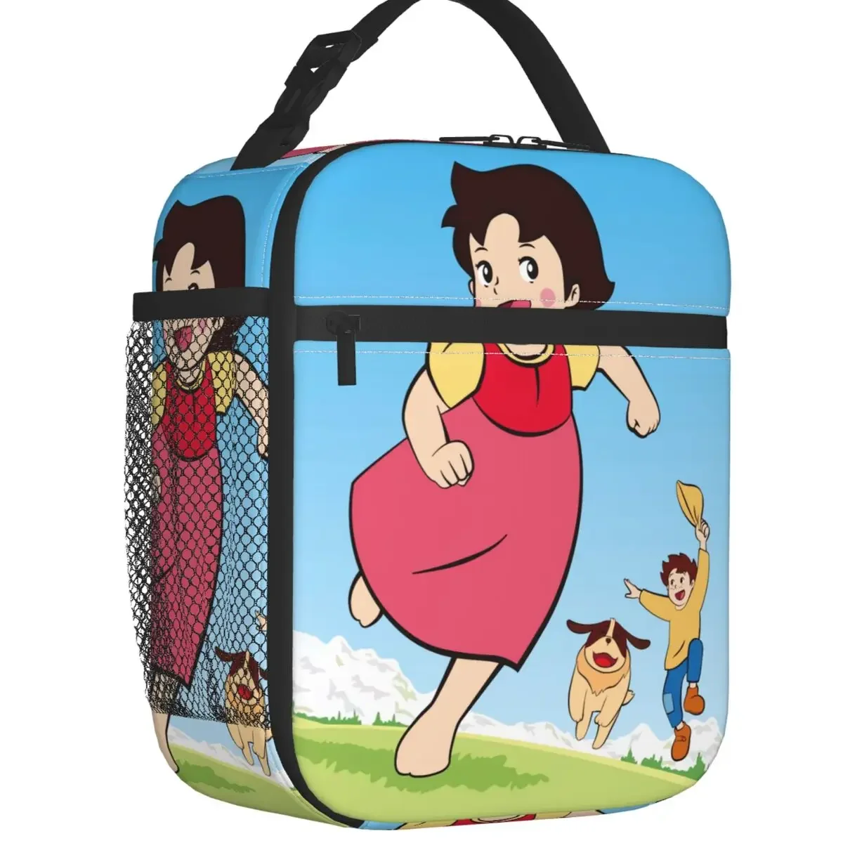 Happy Heidi With Peter Portable Lunch Box A Tenuta Stagna Cartoon Alps Mountain Cooler Thermal Food Insulated Lunch Bag Office Work