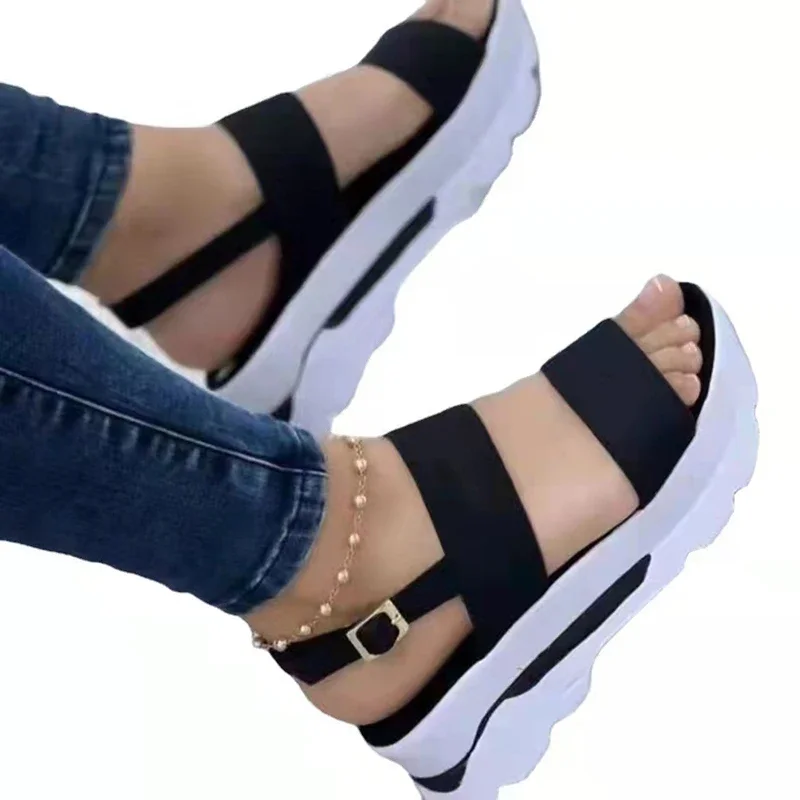 Women's Wedges Sandals Summer New Woman Low Platform Shoes Sandals Heeled Fashion Shoes Female Footwear Wedges Shoes