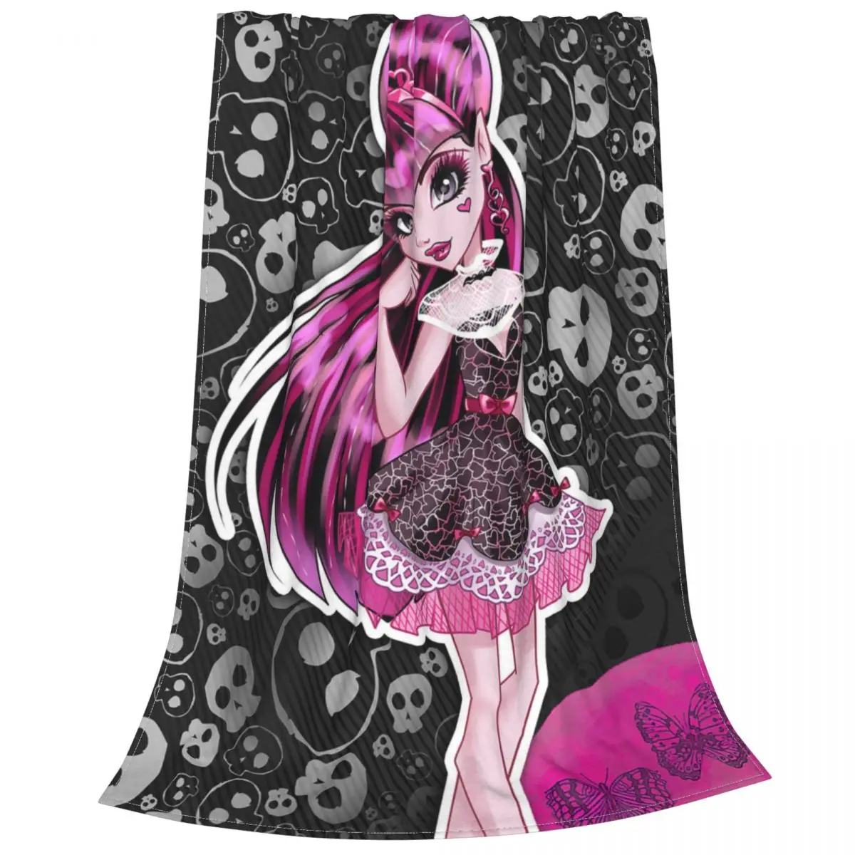 Monster High Draculaura Knitted Blankets Flannel Gothic Cartoon Lightweight  Thin Throw Blanket for Outdoor Travel Bedroom Quilt - AliExpress