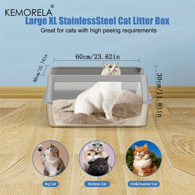 TrAdE Shop Traesio - Lettiera Per Gatti Con Ingresso Dall'alto Coperchio Toilette Paletta In - Foto 5