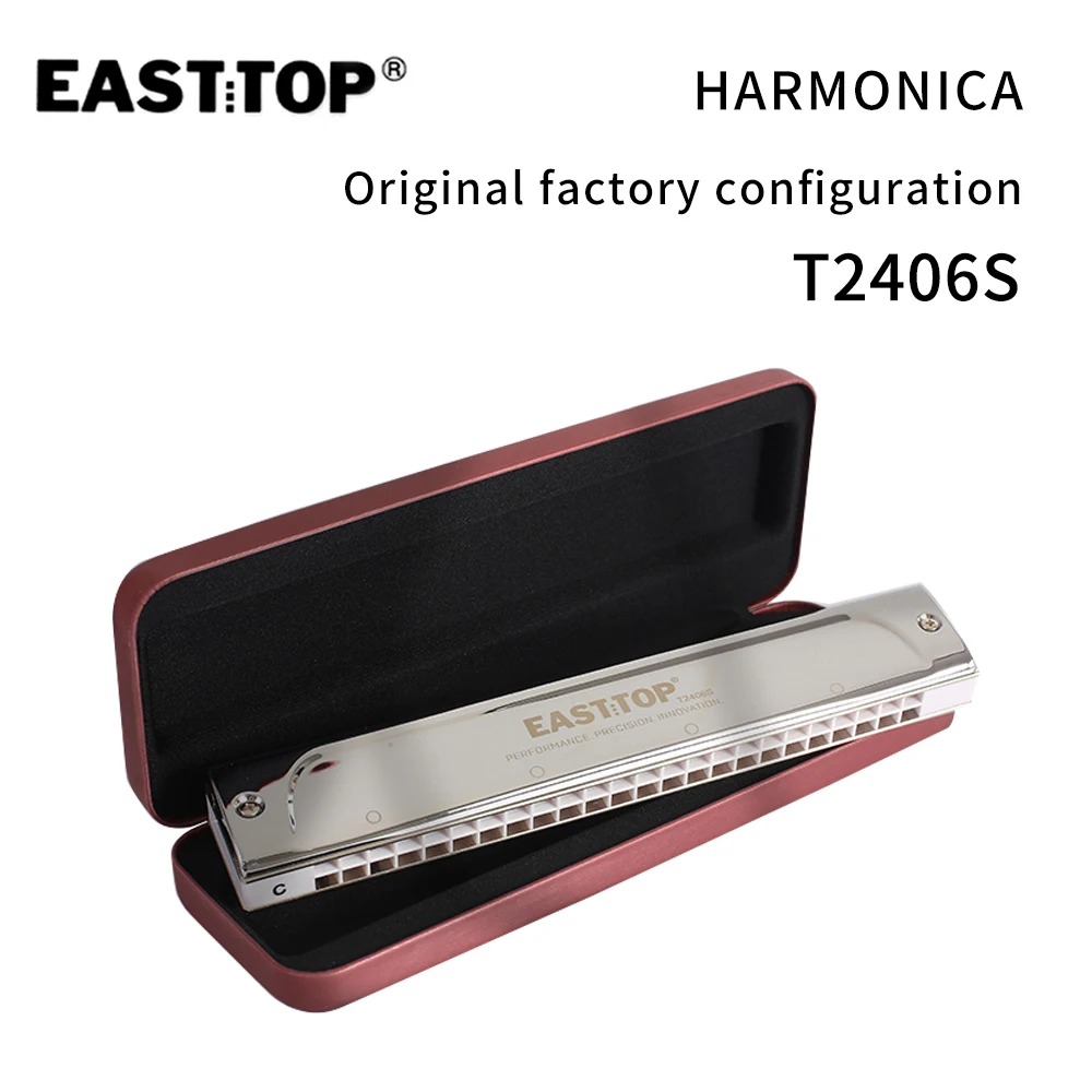T2406S Tremolo Harmonica 24 Holes Professional Mouth Organ Polyphonic Harmonica Adults Professional Players Students