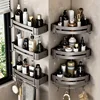 Bathroom Shelf No Drill Wall Mounted Shampoo Bottle Shower Corner Rack Toilet Storage Rack Aluminum Bathroom Kitchen Accessories 1
