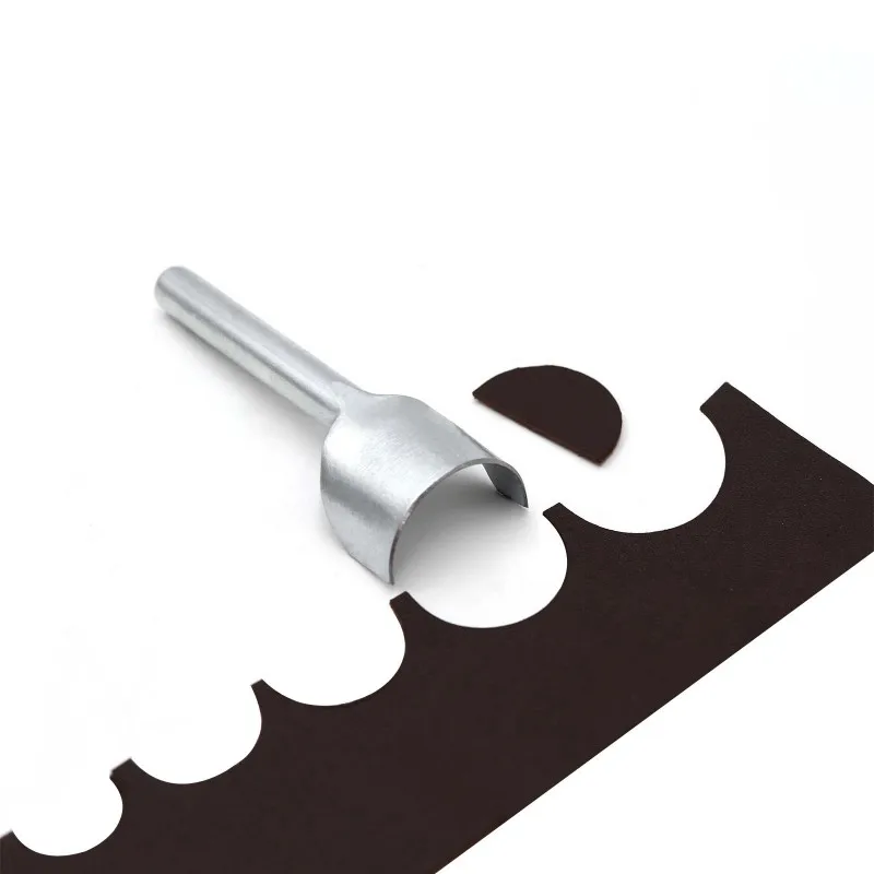 Leather Craft Tools Half Circular Cutter Punch Leather Hand Tool Arc Welding Punch Shaped 1Pcs 1/2 10mm-50mm for Strap DIY