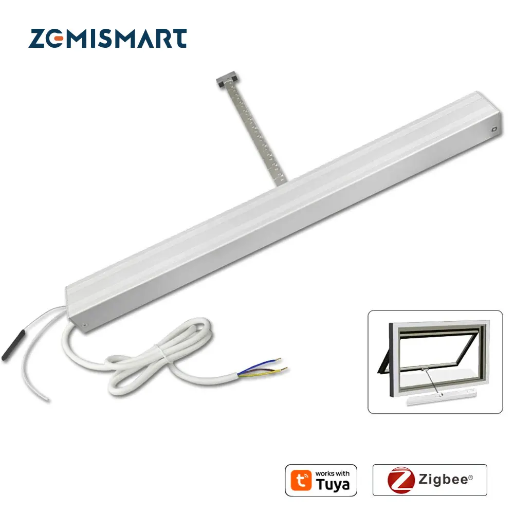 Zemismart Zigbee มอเตอร์เปิดหน้าต่างโซ่ไฟฟ้า Tuya Smart Life APP Alexa Google Home Control 110v 240v 1